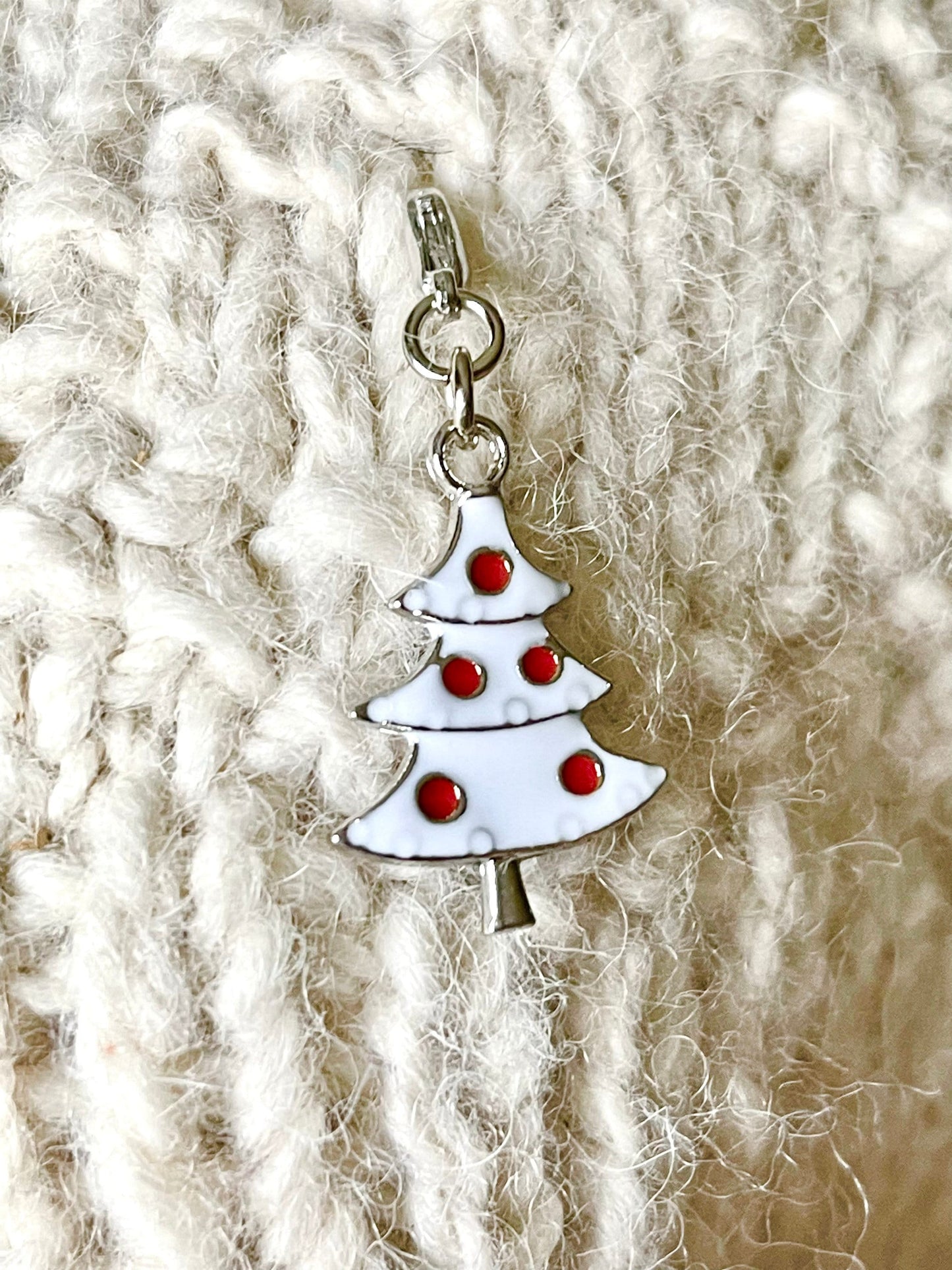 Christmas Tree Zipper Pull, Stitch Marker, Knitting Crochet Charm