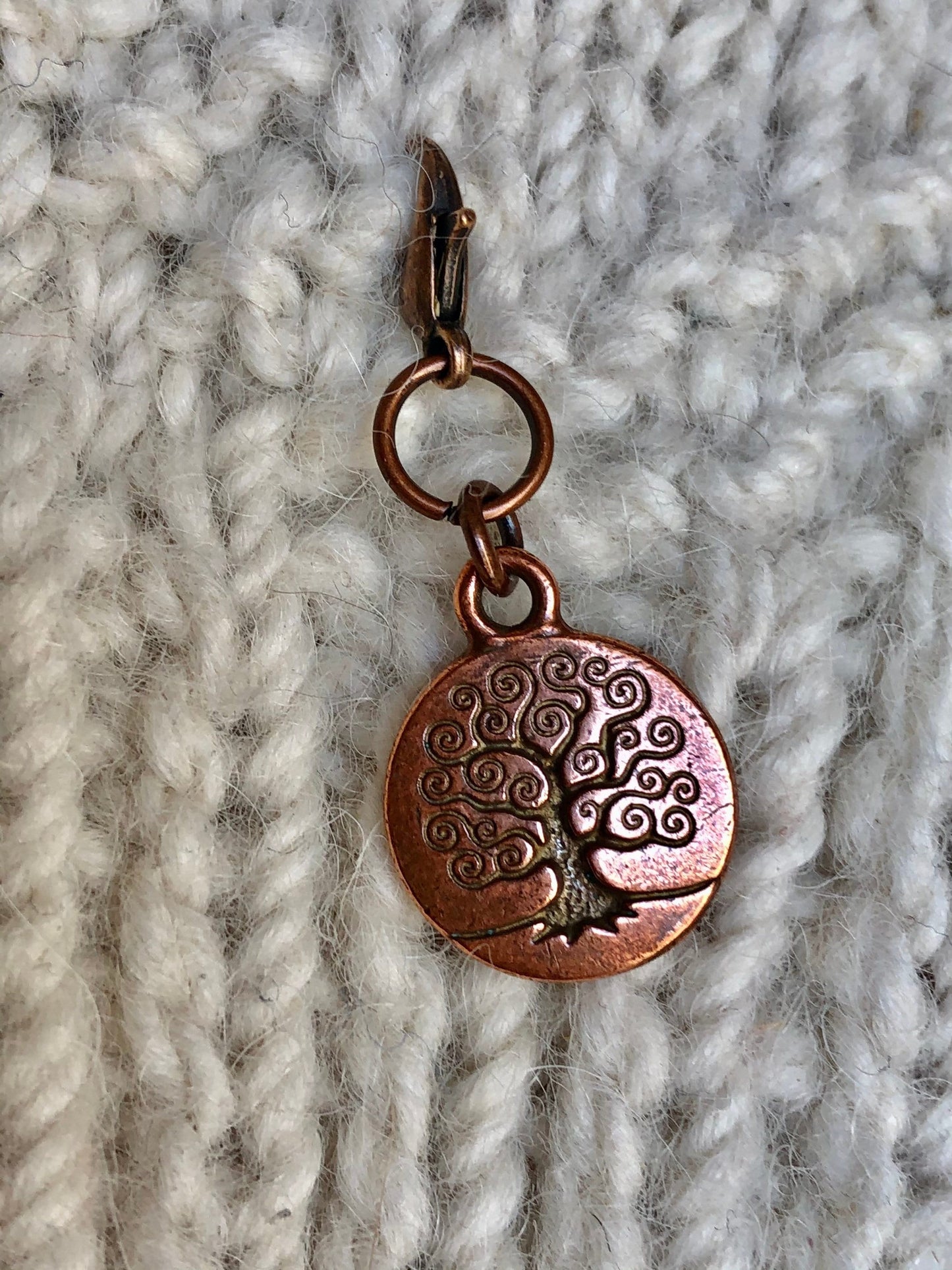 TierraCast Copper Tree of Life Progress Marker, Zipper Pull