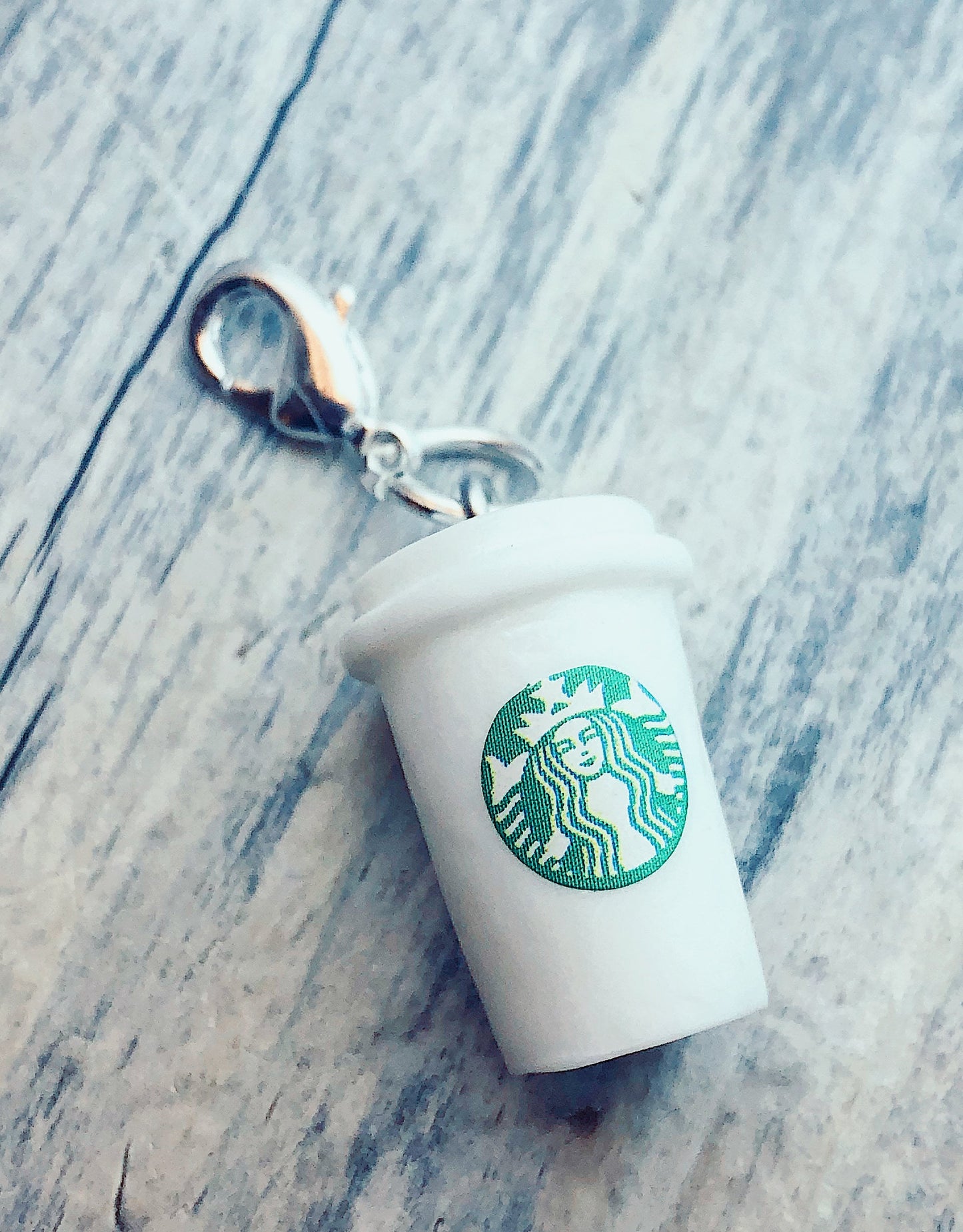 Coffee Cup Stitch Marker, Starbucks Latte Charm, Knitting Accessory (2pc)