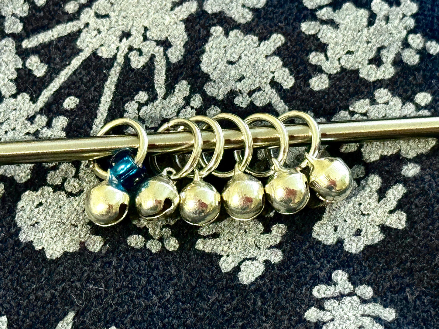 Jingle Bells Stitch Markers for Knitters, Set of 6