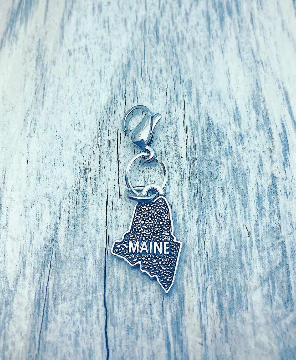 Maine State Progress Keeper, Lobster Clasp Knitting Crochet Marker