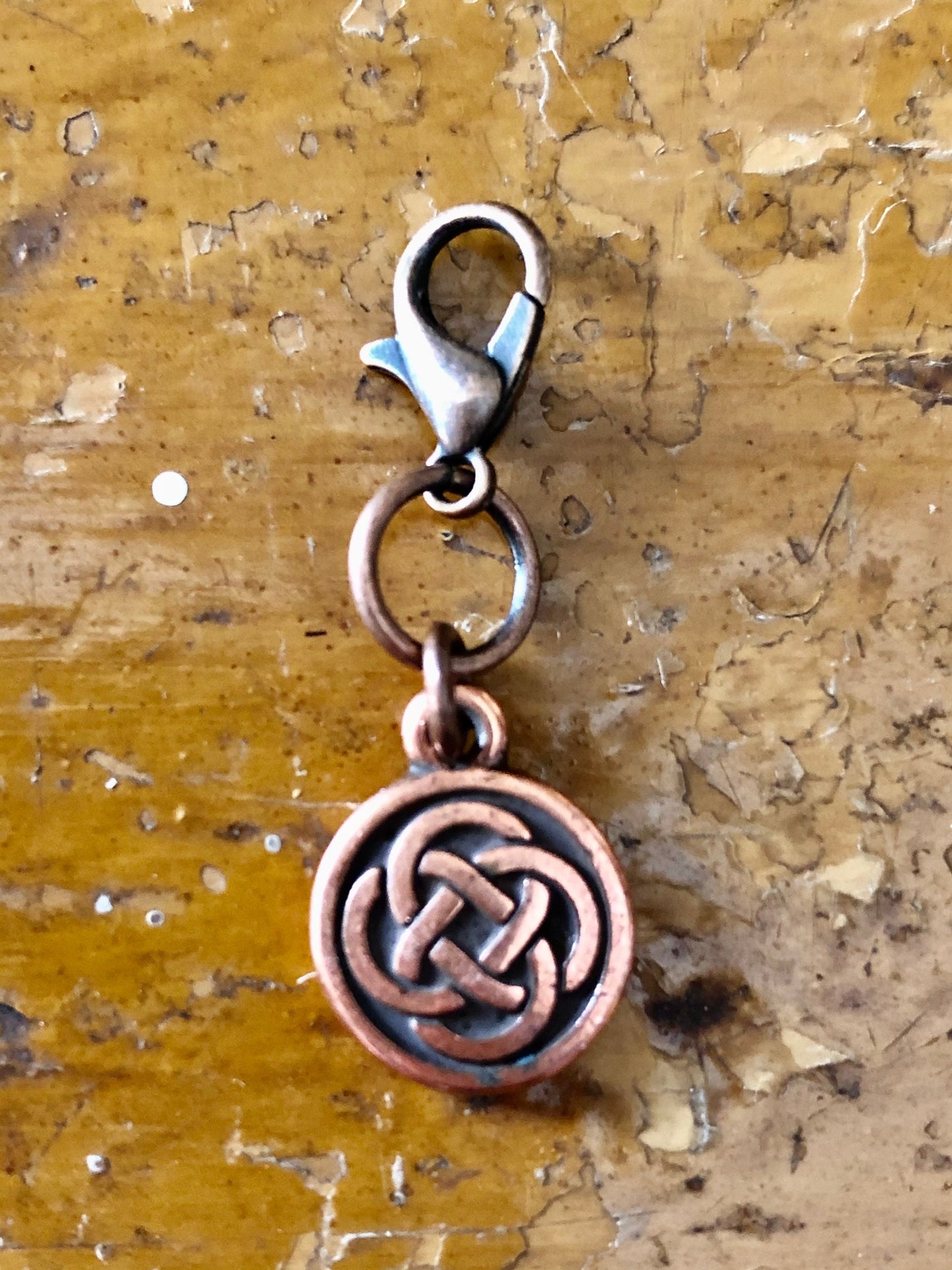 Copper Celtic Knot Progress Keeper, TierraCast Zipper Pull