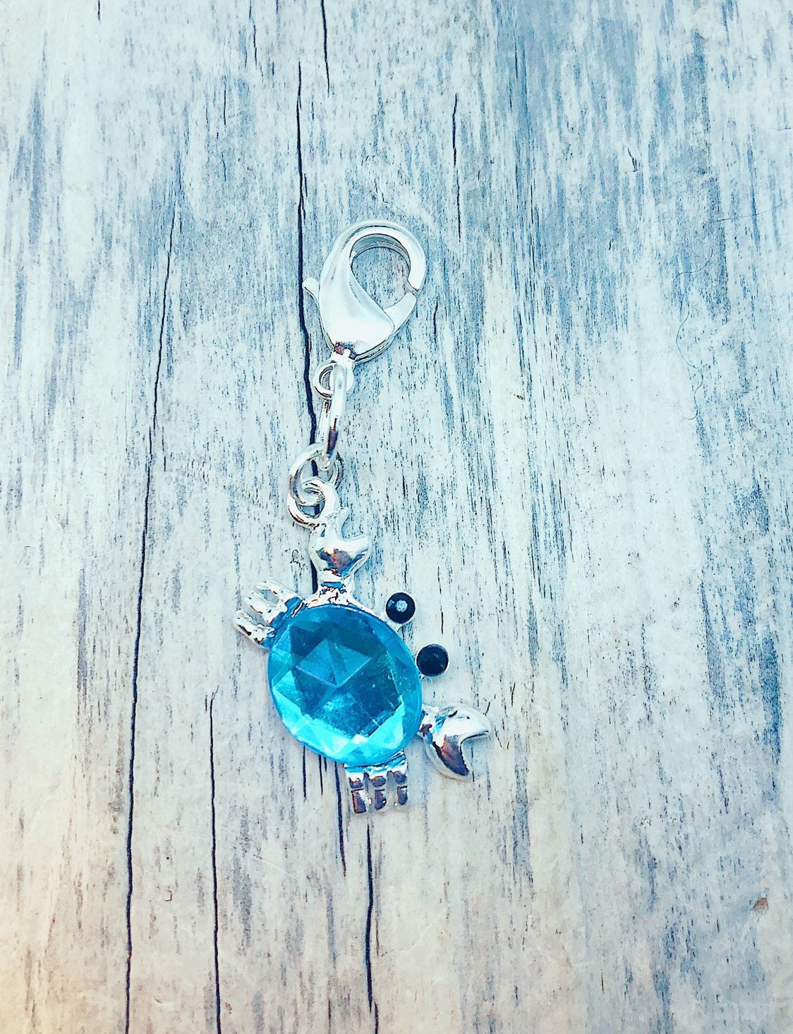 Blue Crab Progress Keeper, Knitting Stitch Marker
