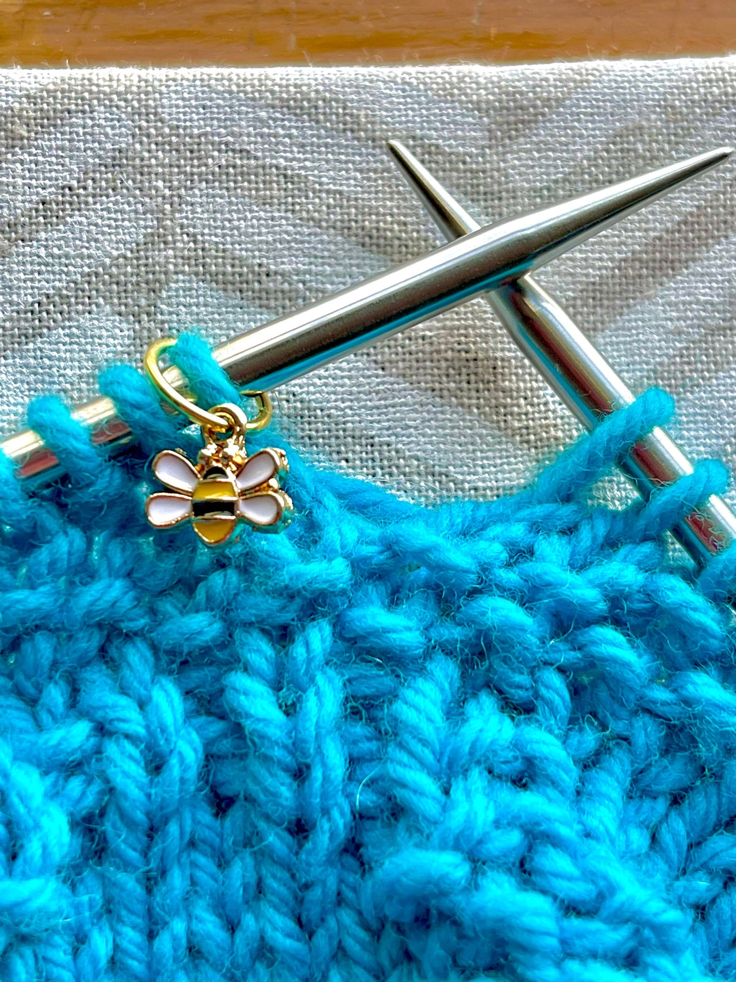Enamel Bumblebee Stitch Markers, Snag-Free Knitting Accessories