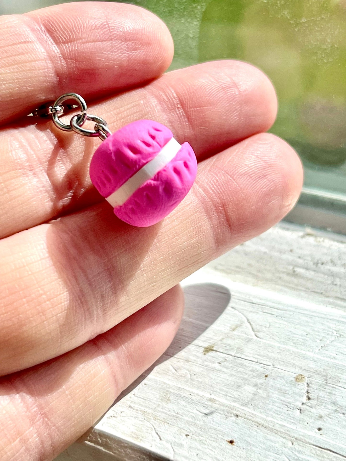 Macaroon Stitch Marker, Polymer Clay Knitting Crochet Accessory
