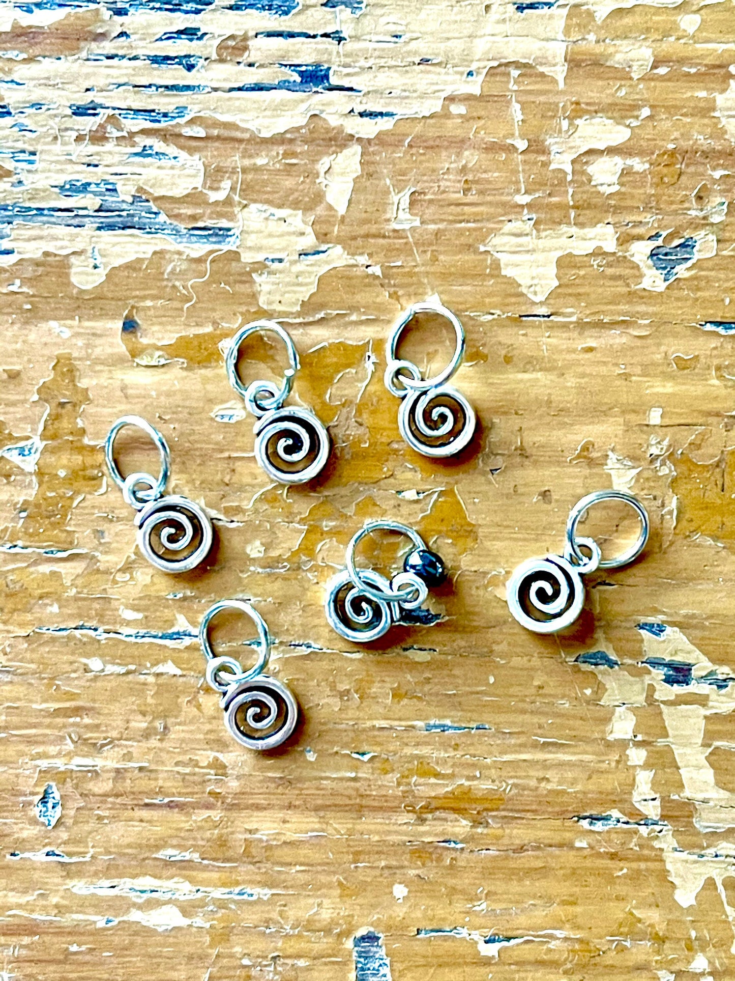 Silver Spiral Snagless Stitch Markers, Knitting Progress Keeper