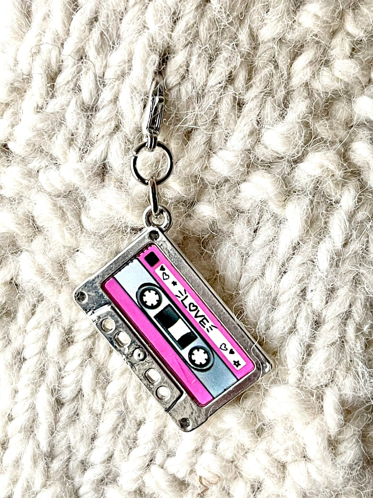 Audio Cassette Zipper Pull, 1980s Style Progress Keeper