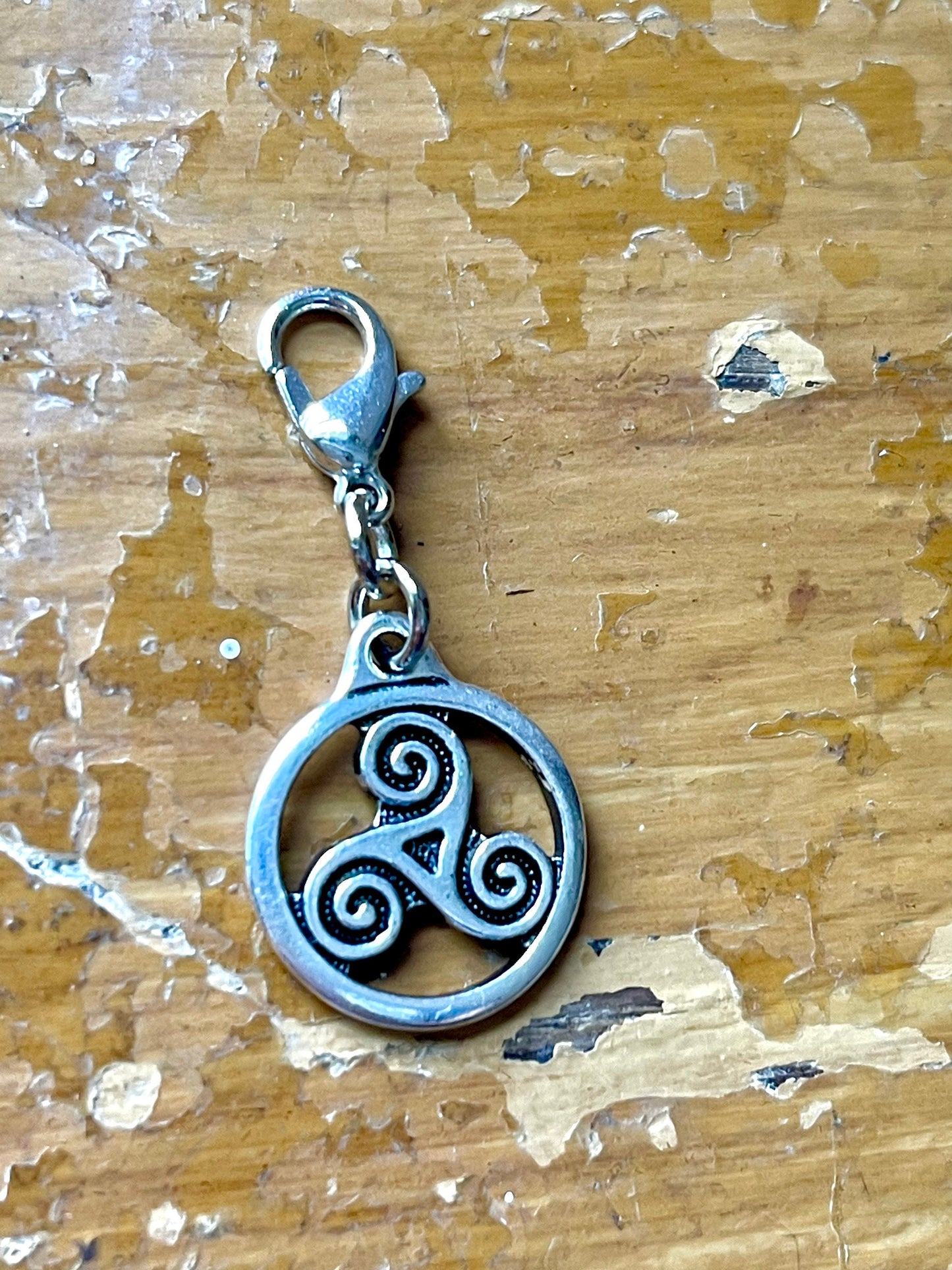 Triskelion Celtic Charm, Progress Keeper, Zipper Pull