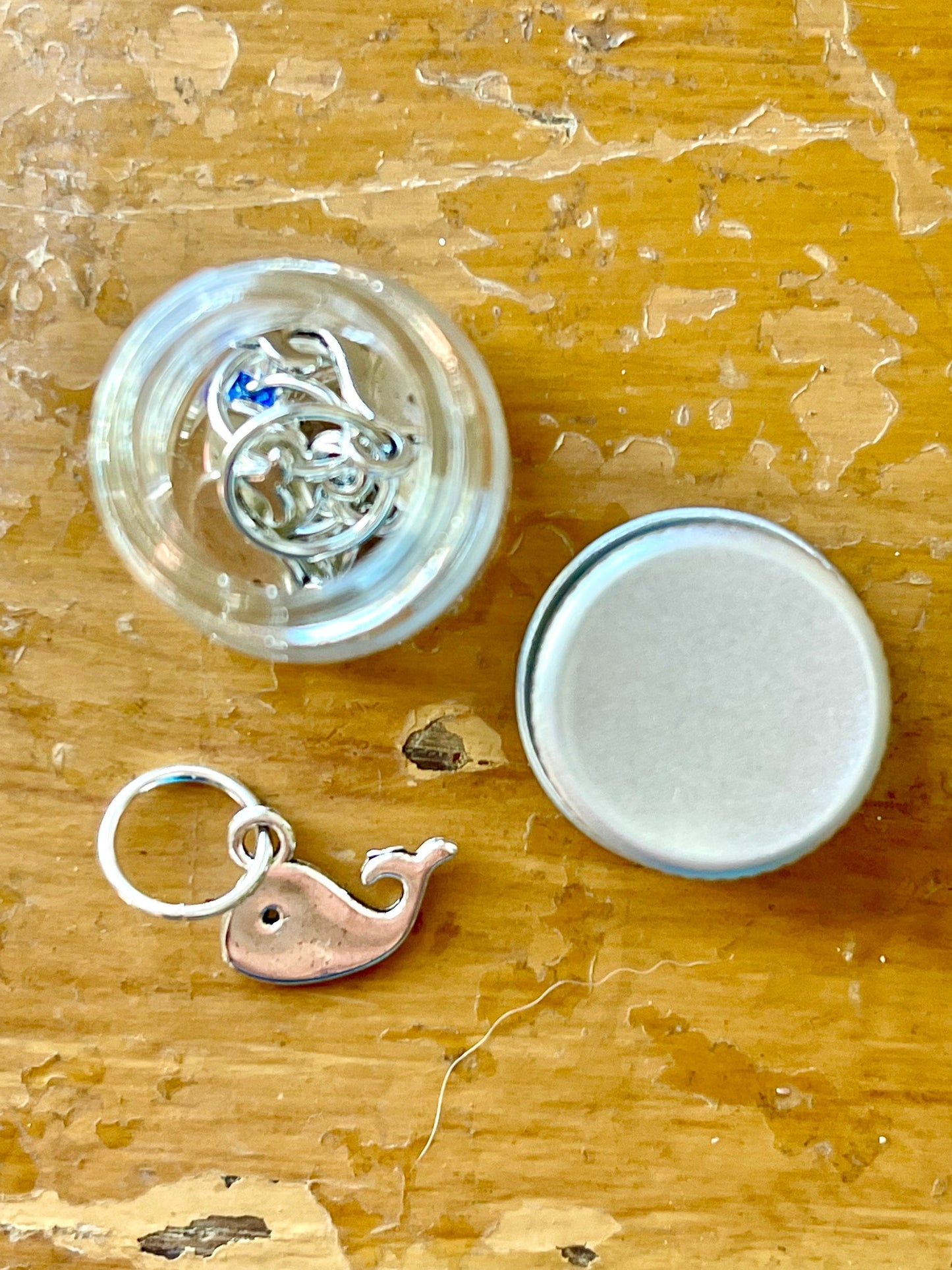 Silver Whale Stitch Markers, Snagless Knitting Accessories
