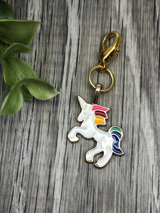 Rainbow Unicorn Progress Marker, Knitting Crochet Stitch Marker