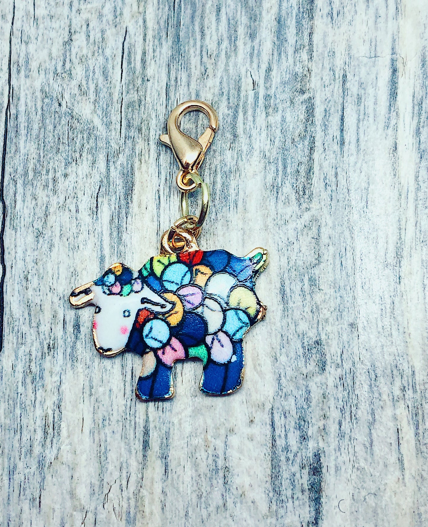 Rainbow Sheep Progress Keeper, Knitting Stitch Marker