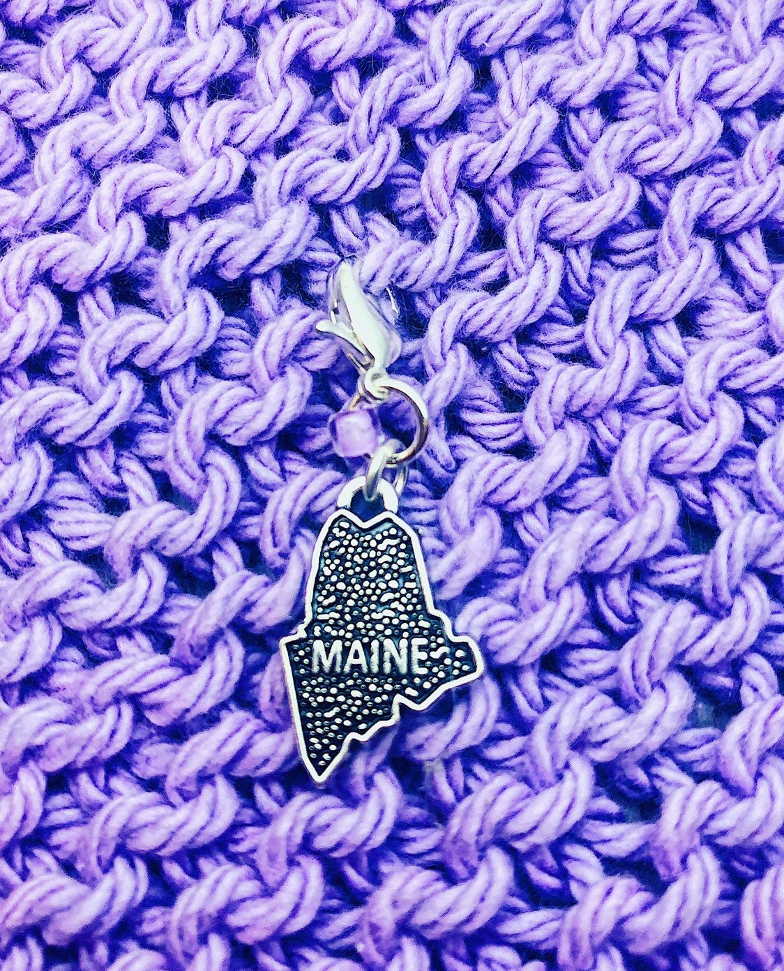 Maine State Progress Keeper, Lobster Clasp Knitting Crochet Marker
