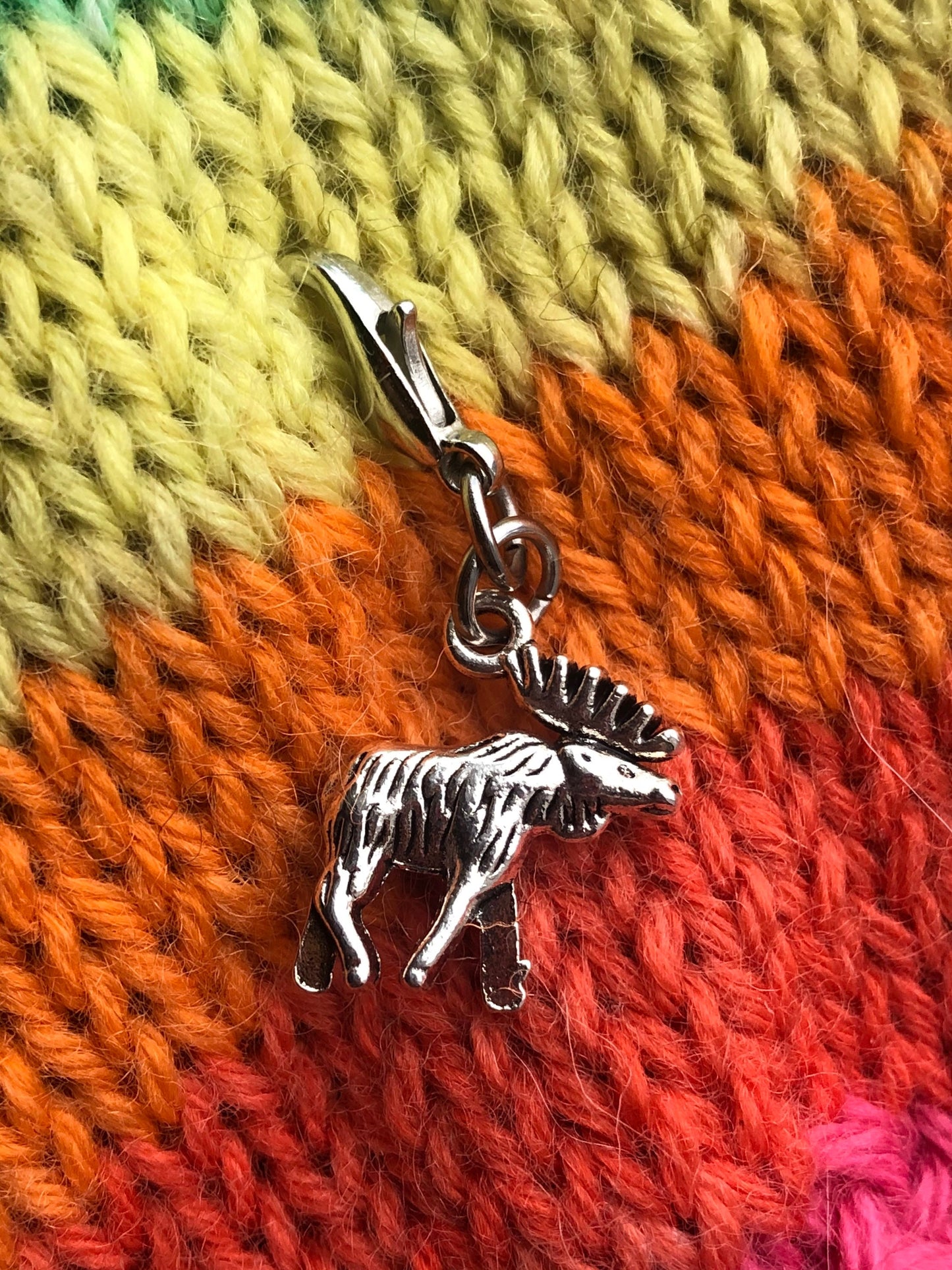 Moose Progress Keeper, Maine Charm, Knitters Gift