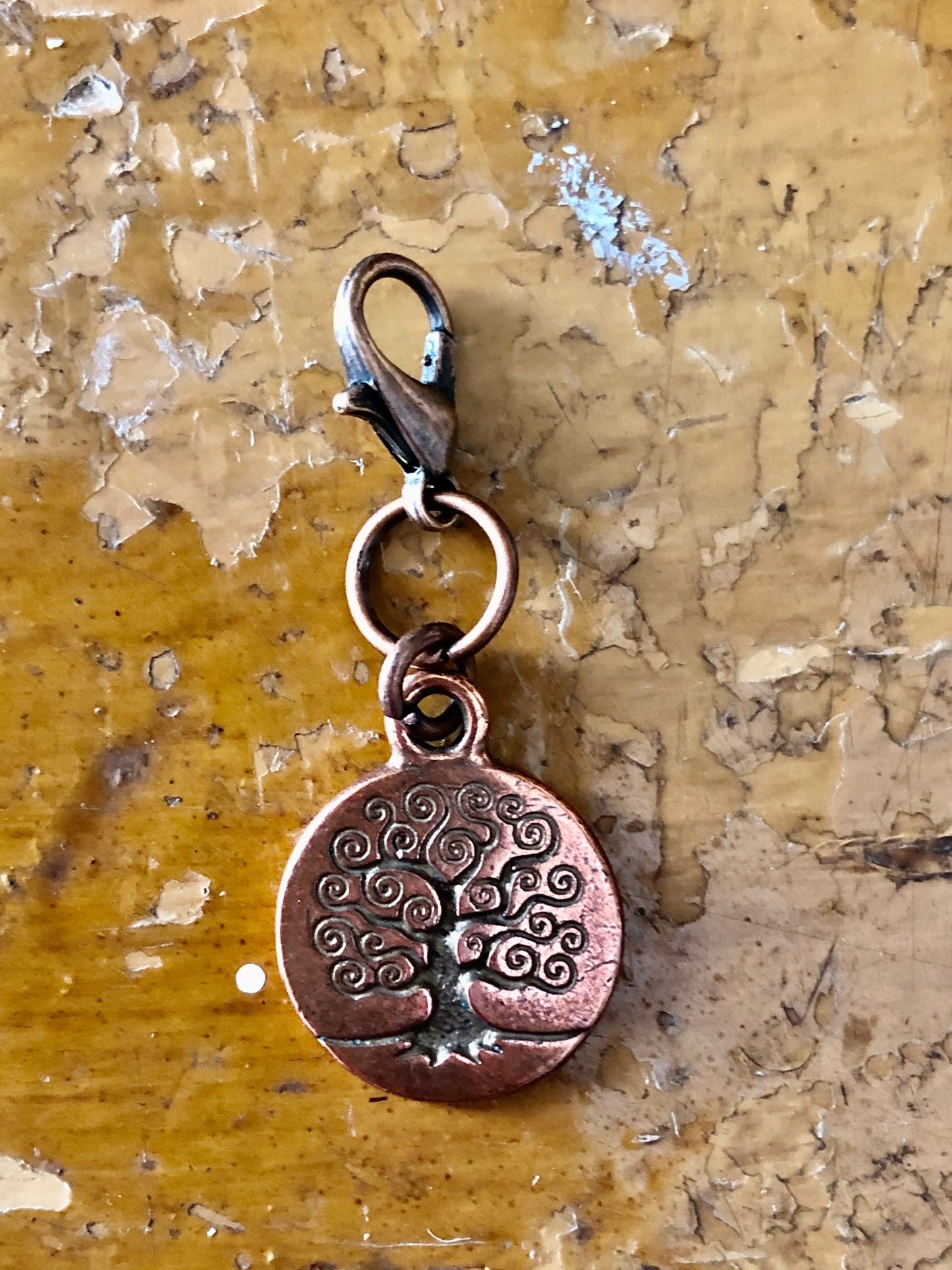 TierraCast Copper Tree of Life Progress Marker, Zipper Pull