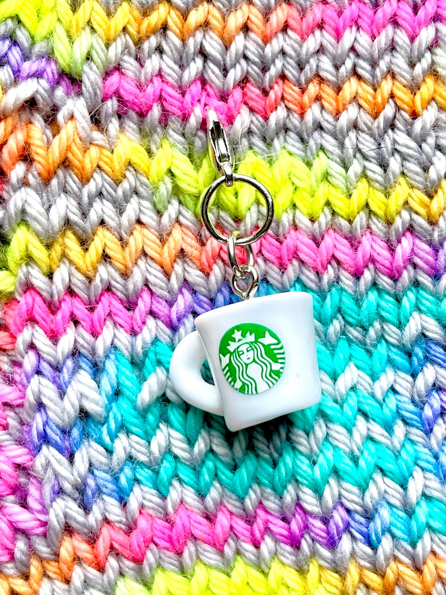 Starbucks Heart Latte Charm, Progress Keeper, Zipper Pull