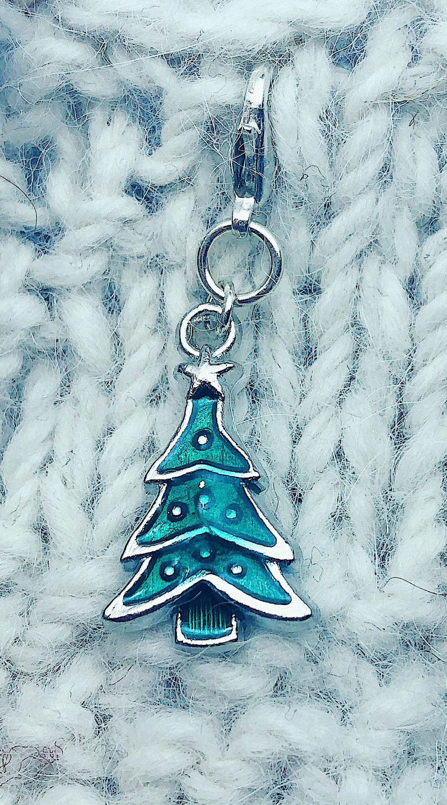 Christmas Tree Progress Keeper, Knitting Crochet Charm