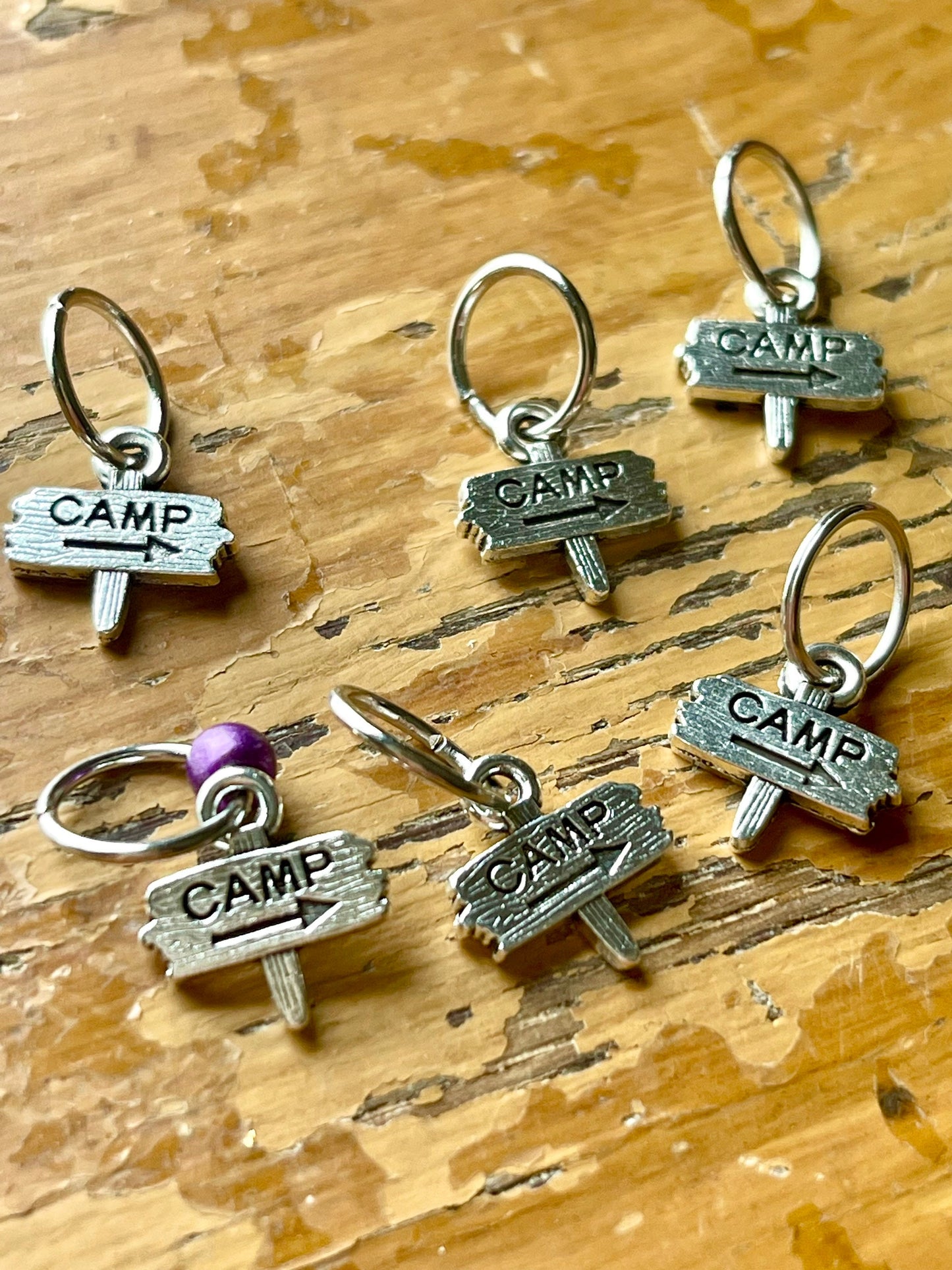 Camping Stitch Markers, Mini Knitting Progress Keepers