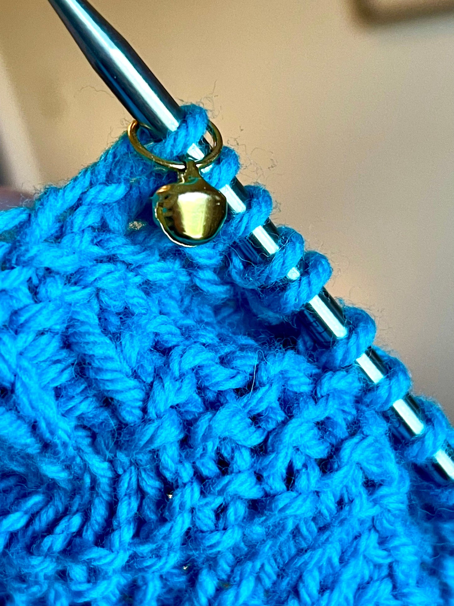 Gold Jingle Bells Stitch Markers, Knitting Notions