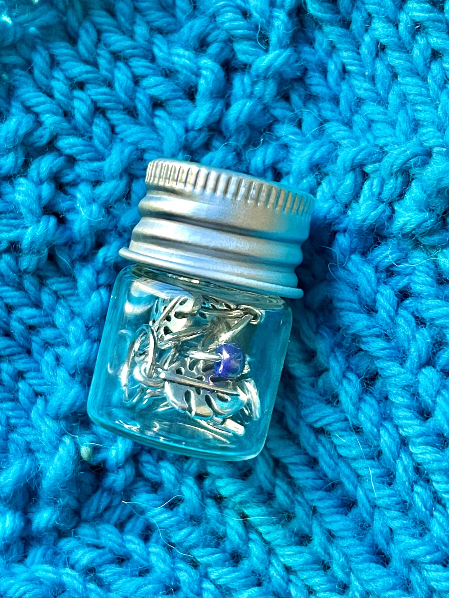 Silver Leaf Stitch Markers, Knitting Accessories Gift