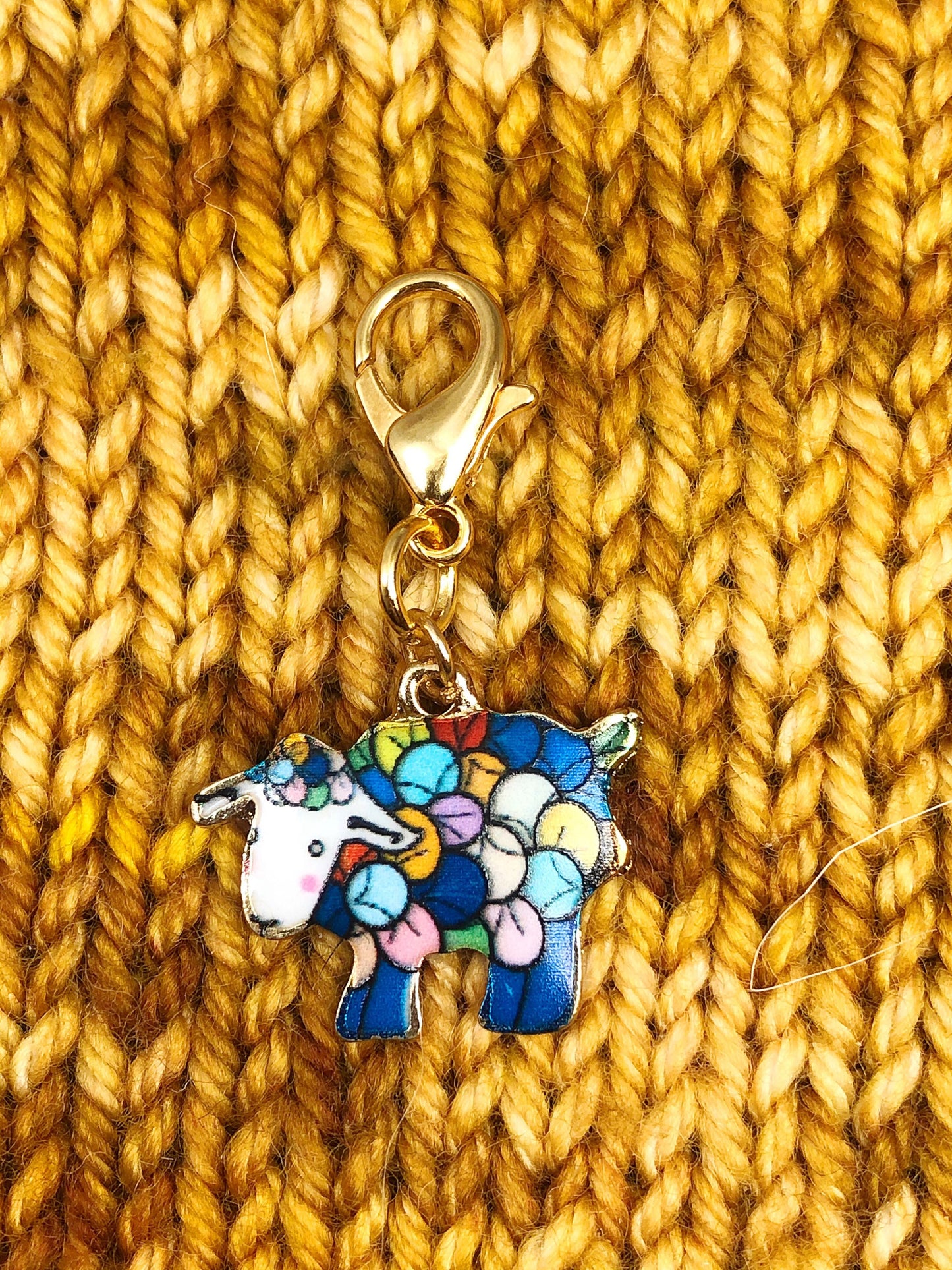 Rainbow Sheep Progress Keeper, Knitting Stitch Marker