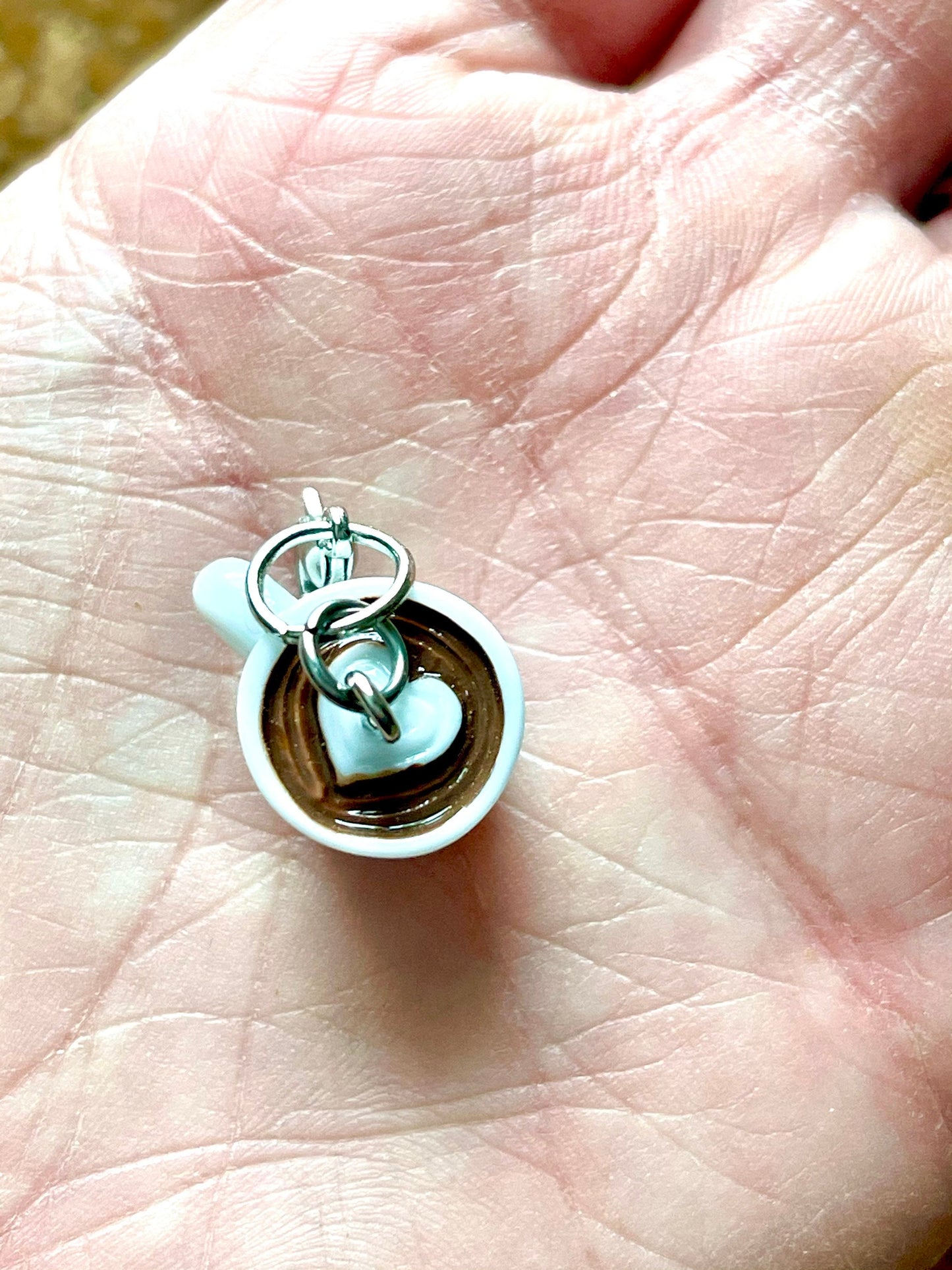 Starbucks Heart Latte Charm, Progress Keeper, Zipper Pull