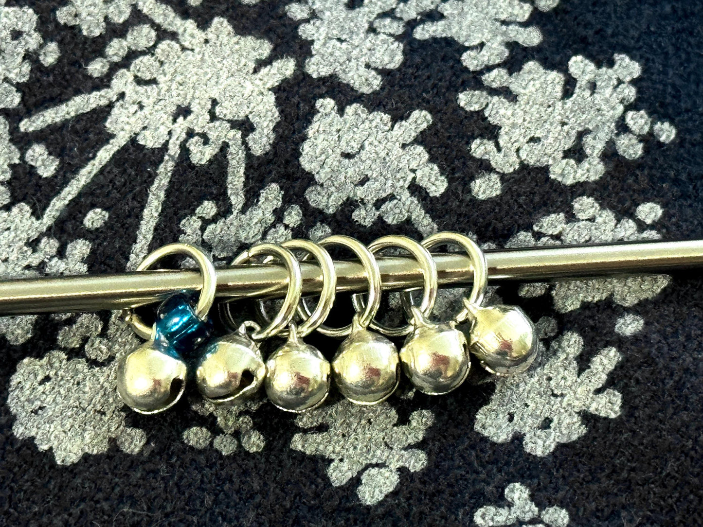 Jingle Bells Stitch Markers for Knitters, Set of 6