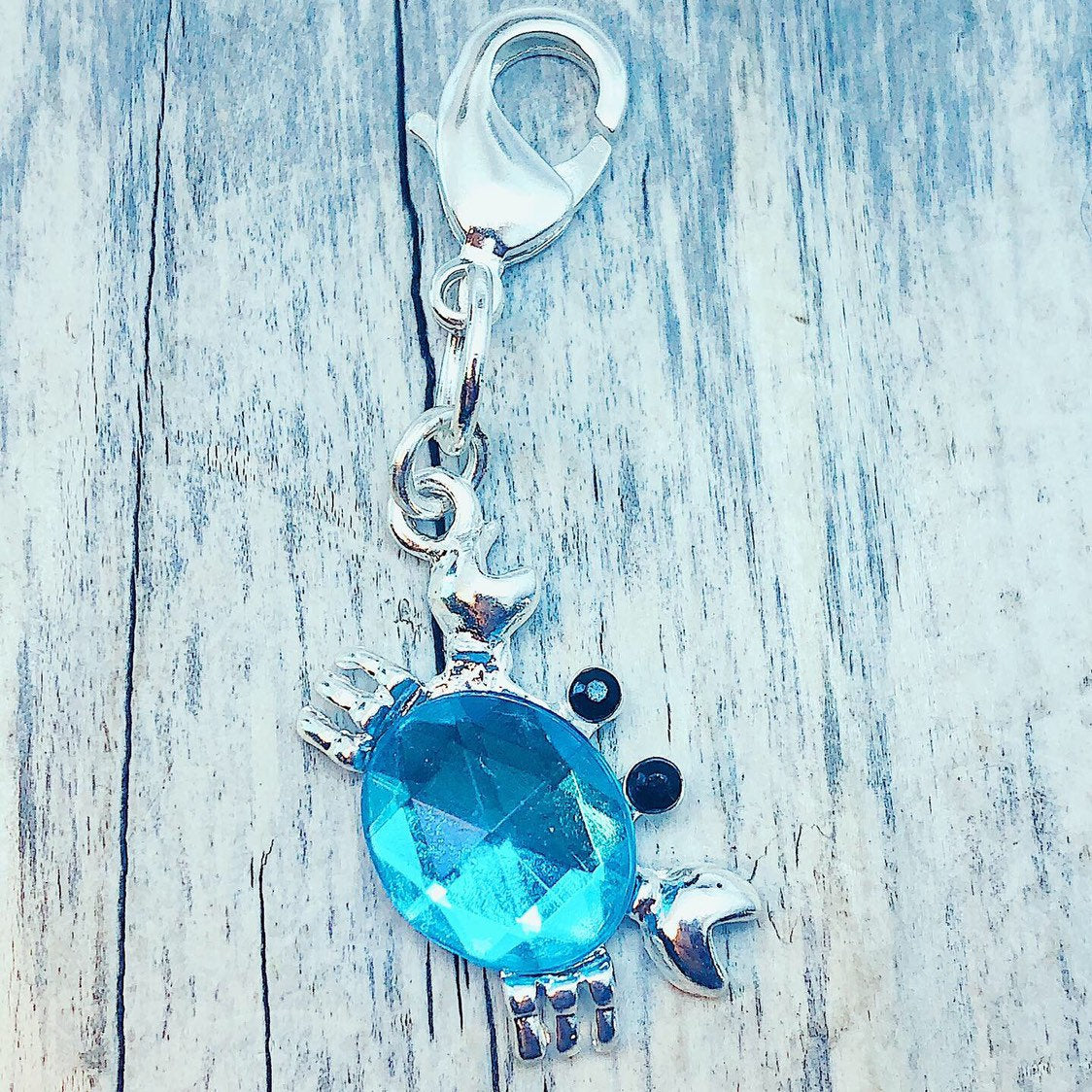 Blue Crab Progress Keeper, Knitting Stitch Marker