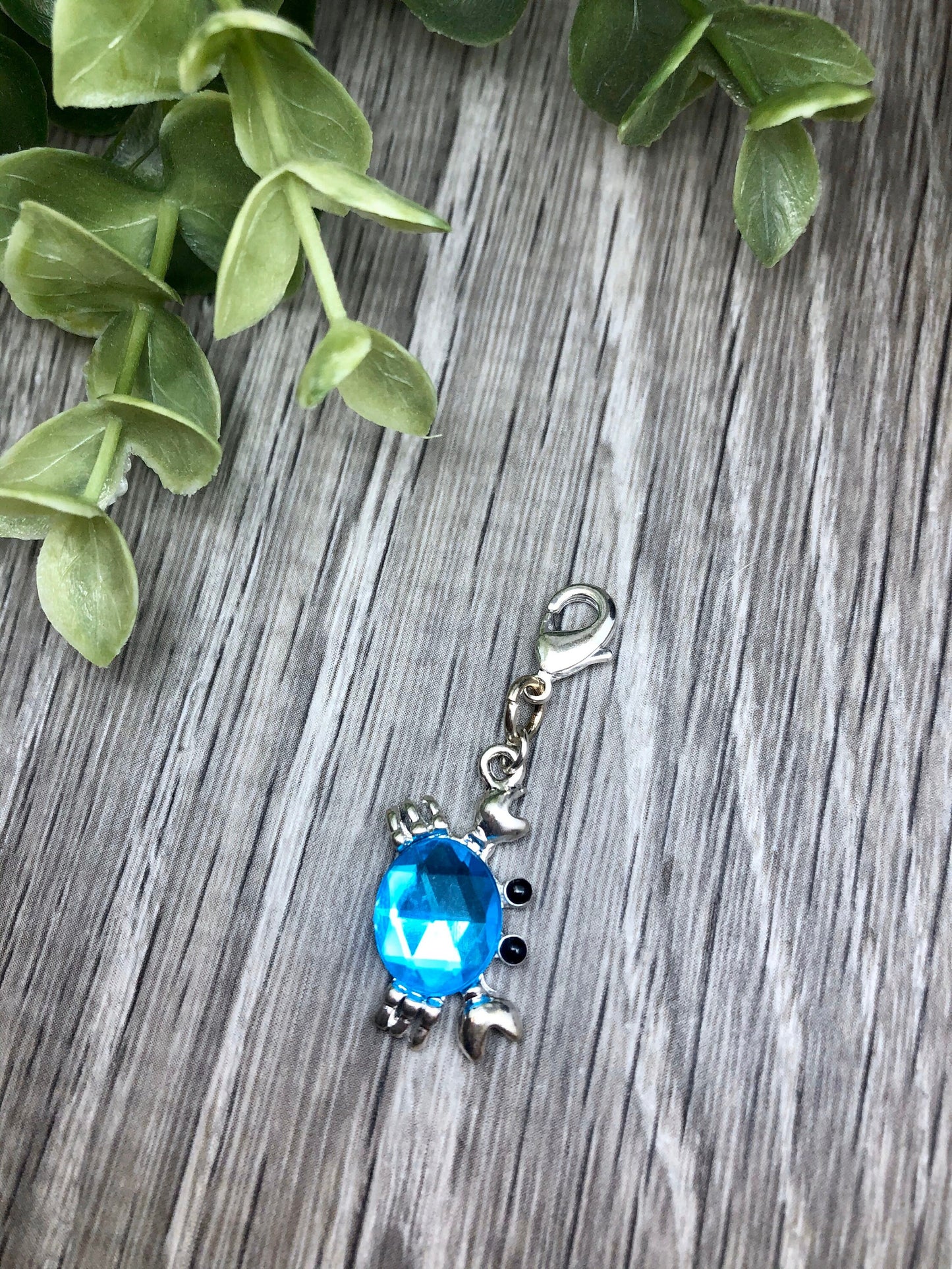 Blue Crab Progress Keeper, Knitting Stitch Marker