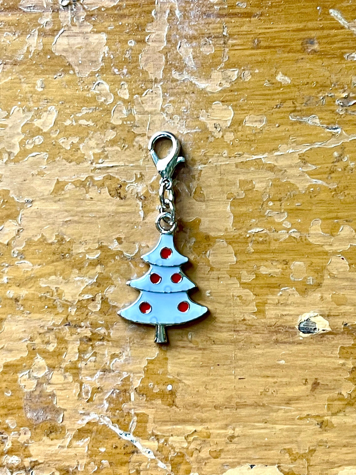Christmas Tree Zipper Pull, Stitch Marker, Knitting Crochet Charm