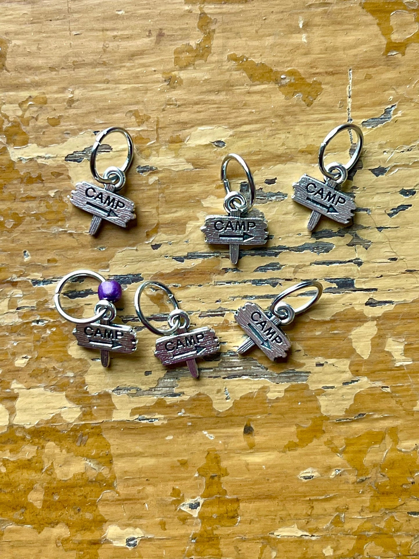 Camping Stitch Markers, Mini Knitting Progress Keepers