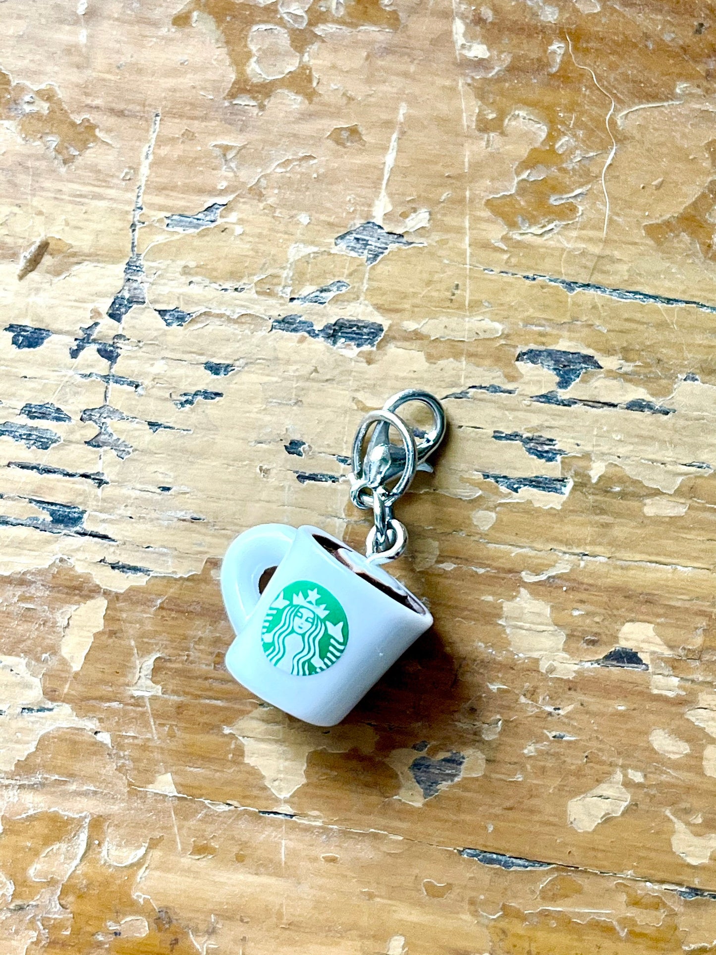 Starbucks Heart Latte Charm, Progress Keeper, Zipper Pull