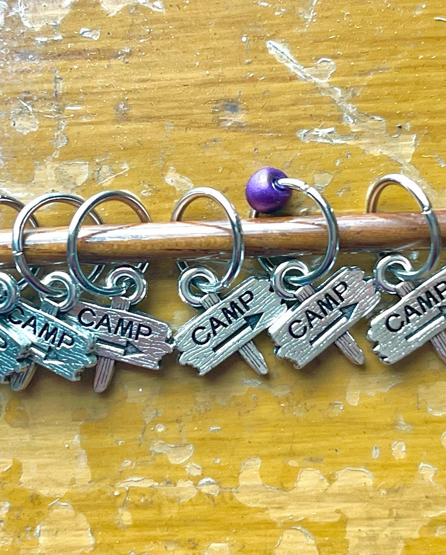 Camping Stitch Markers, Mini Knitting Progress Keepers