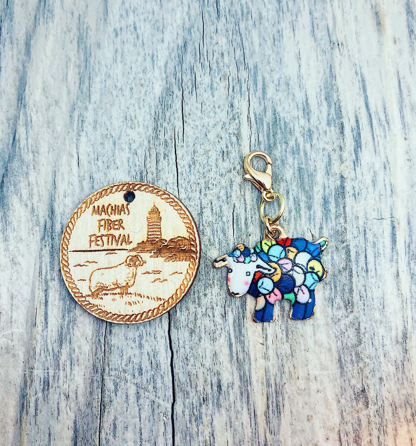 Rainbow Sheep Progress Keeper, Knitting Stitch Marker