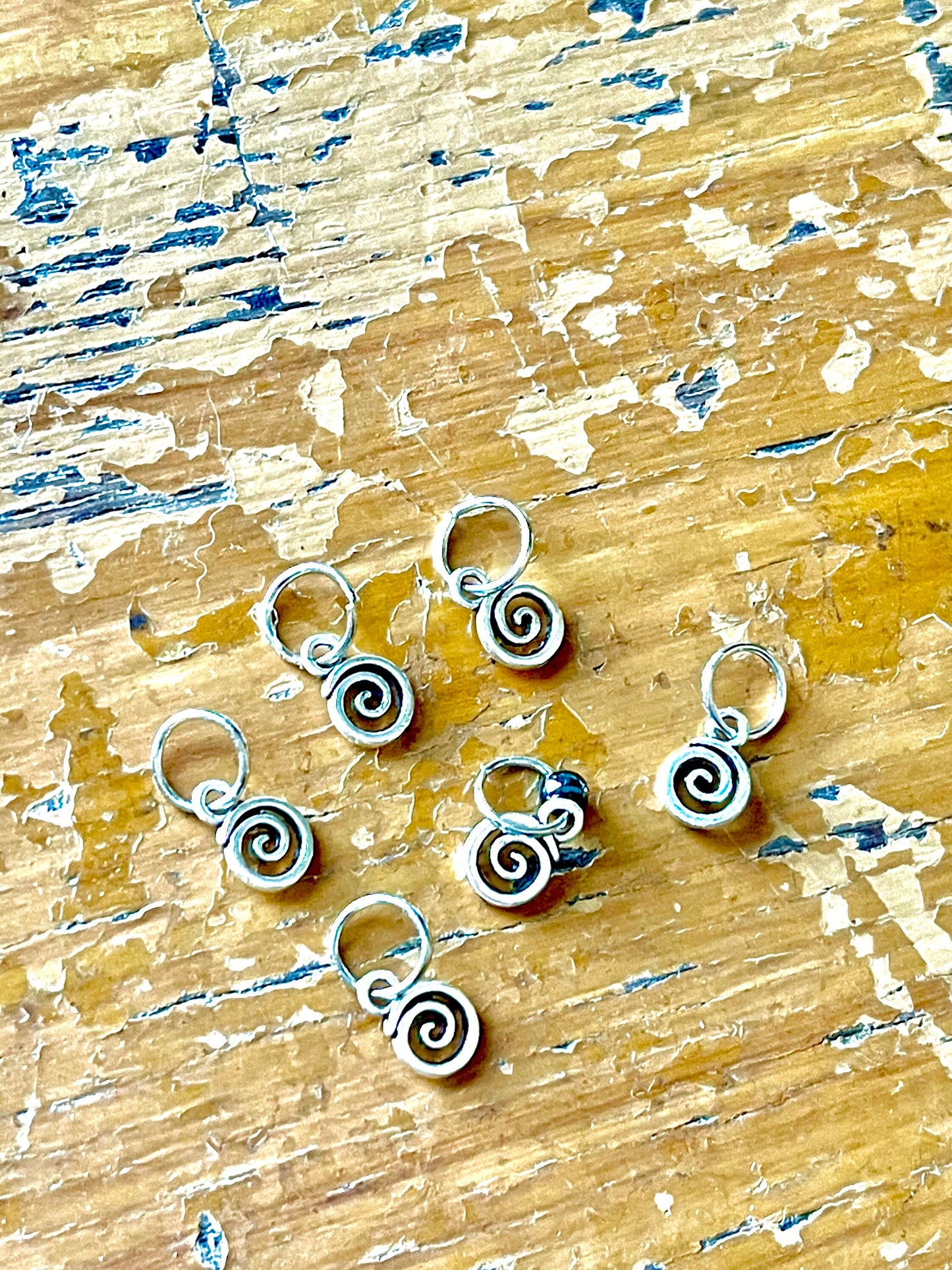 Silver Spiral Snagless Stitch Markers, Knitting Progress Keeper