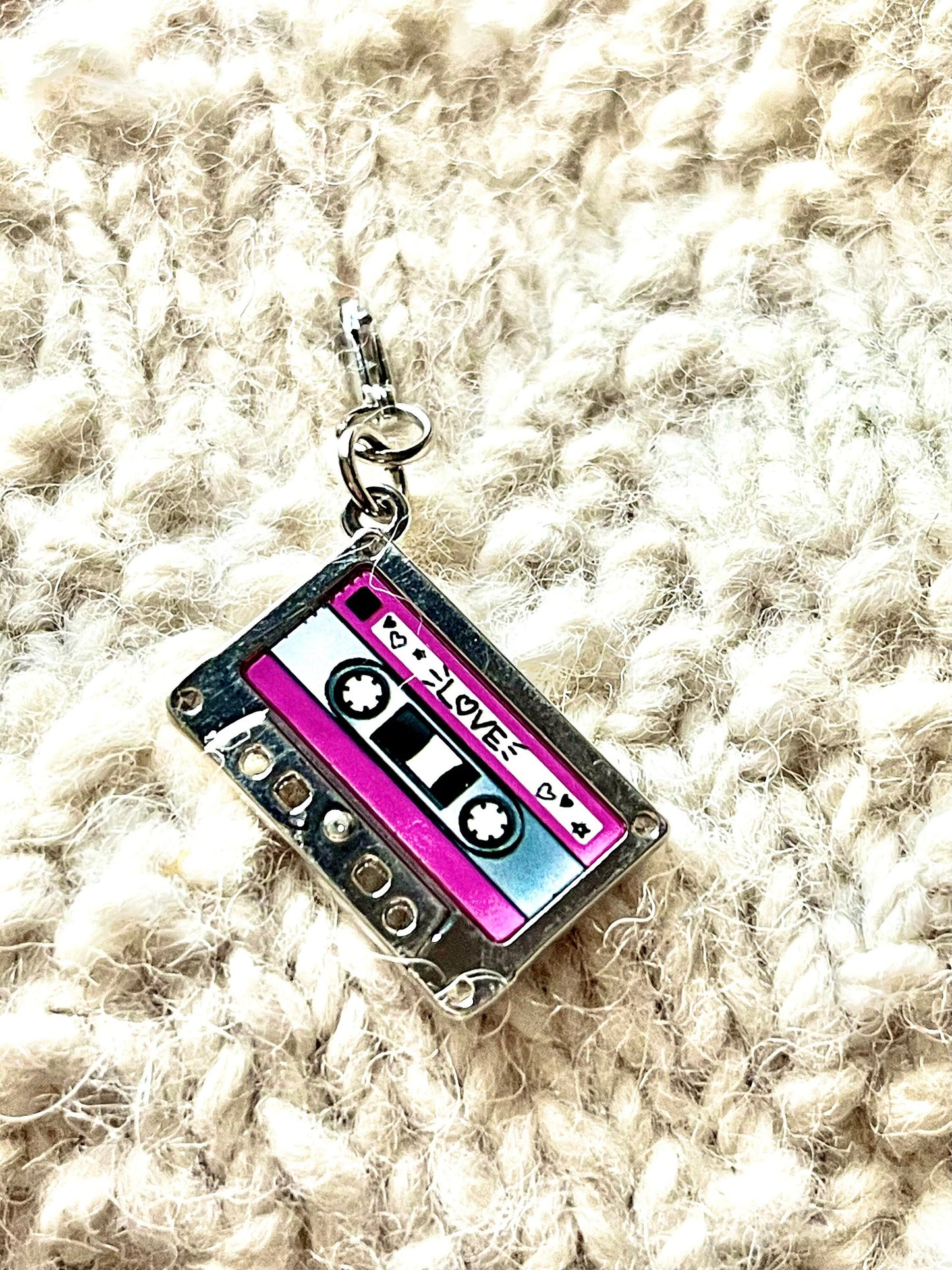 Audio Cassette Zipper Pull, 1980s Style Progress Keeper