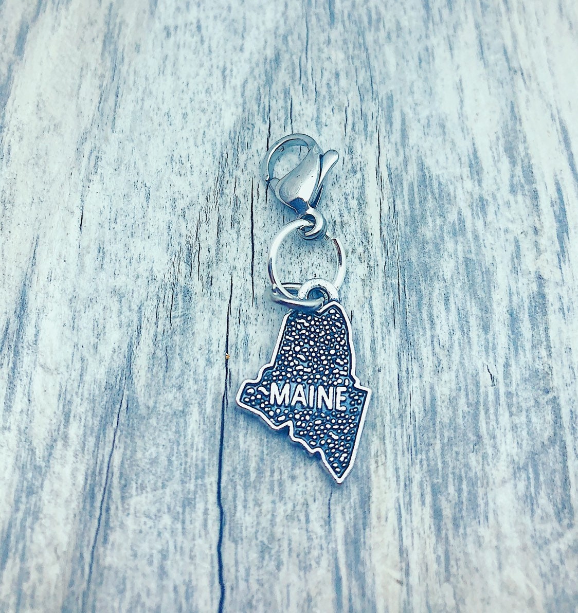 Maine State Progress Keeper, Lobster Clasp Knitting Crochet Marker