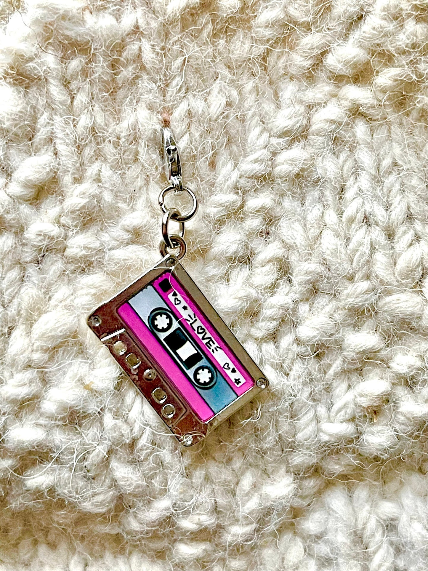 Audio Cassette Zipper Pull, 1980s Style Progress Keeper