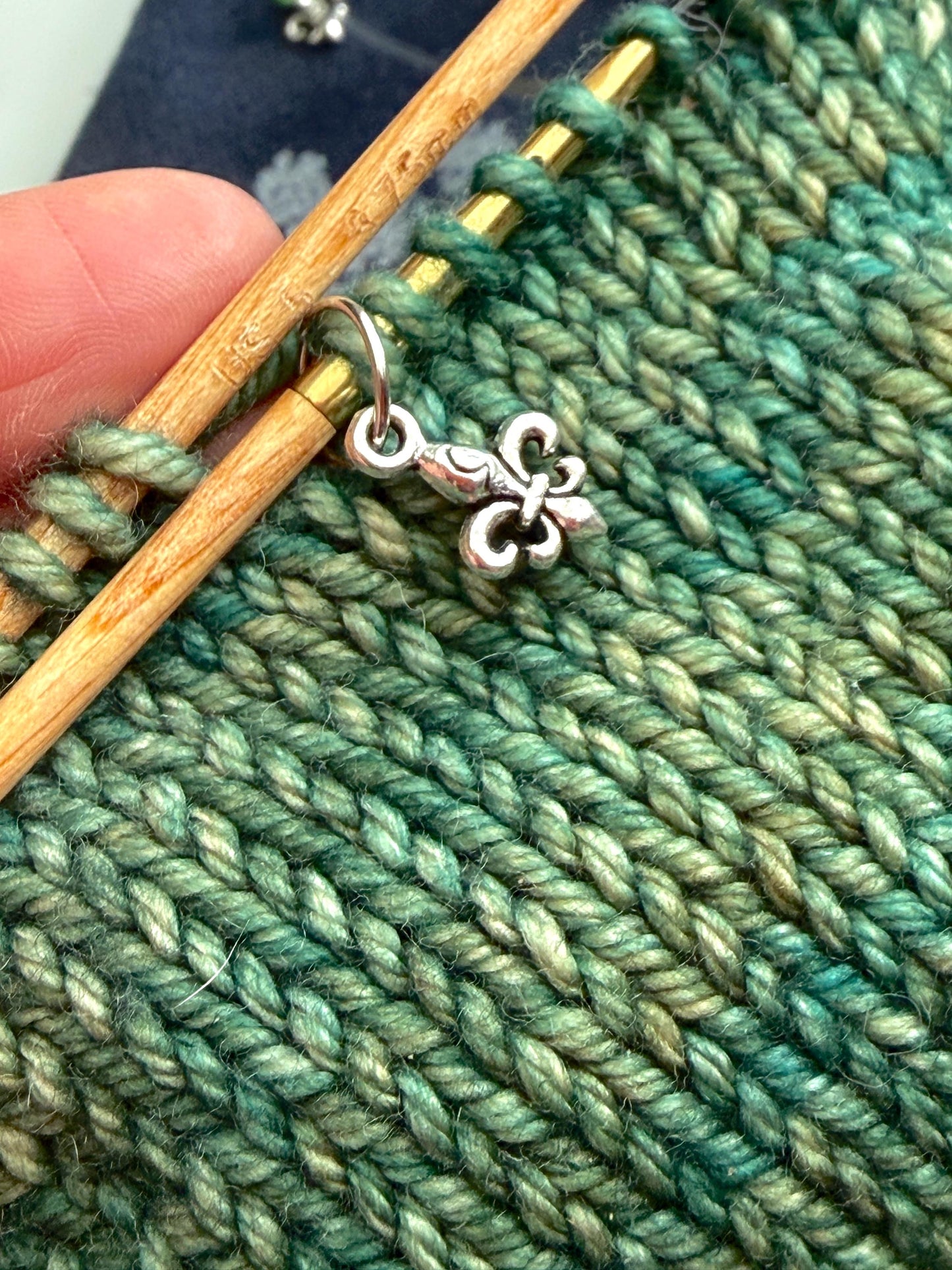Snag-Free Royal Fleur de Lys Stitchmarkers, Knitting Accessories, Set of 6
