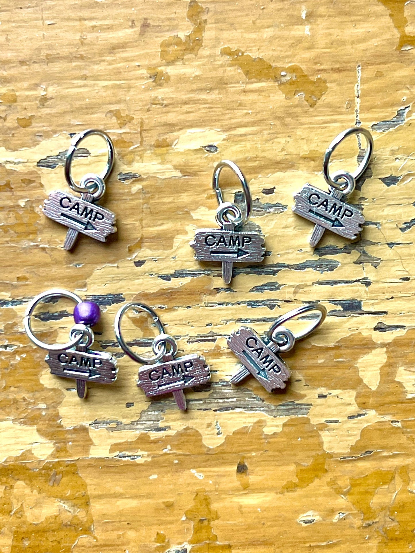 Camping Stitch Markers, Mini Knitting Progress Keepers