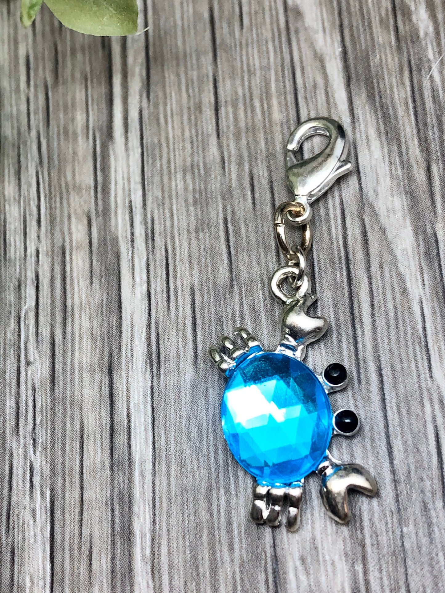 Blue Crab Progress Keeper, Knitting Stitch Marker