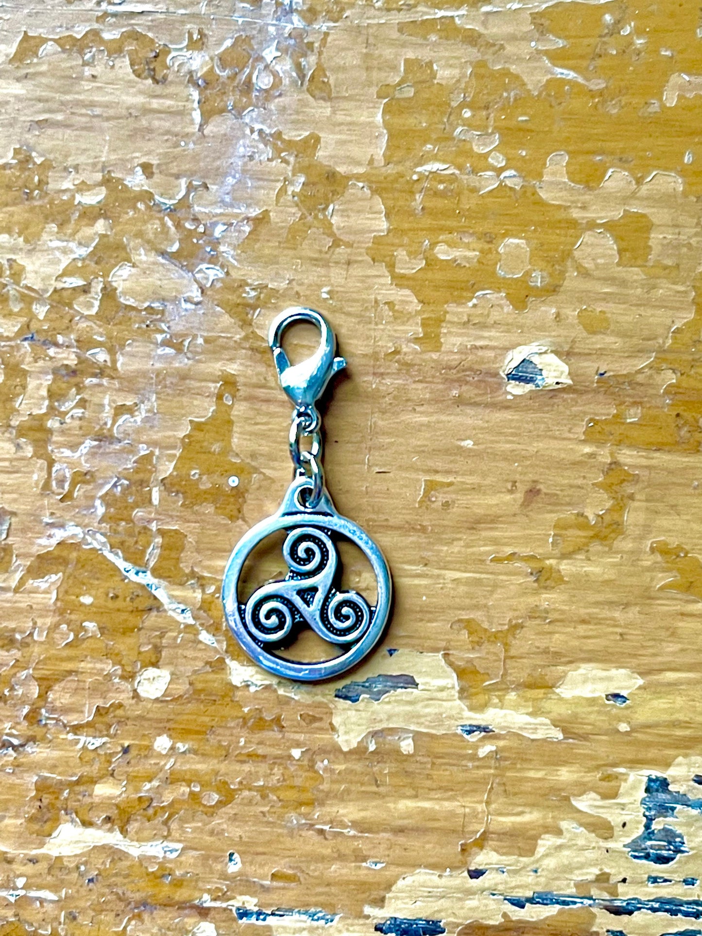 Triskelion Celtic Charm, Progress Keeper, Zipper Pull