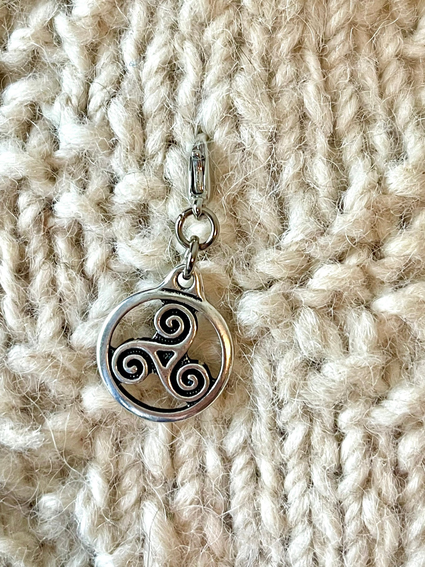 Triskelion Celtic Charm, Progress Keeper, Zipper Pull