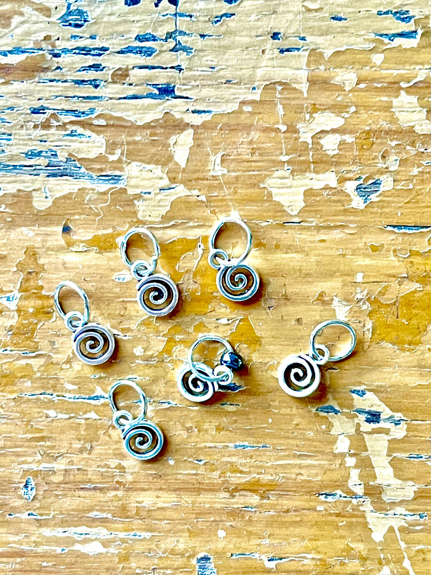 Silver Spiral Snagless Stitch Markers, Knitting Progress Keeper