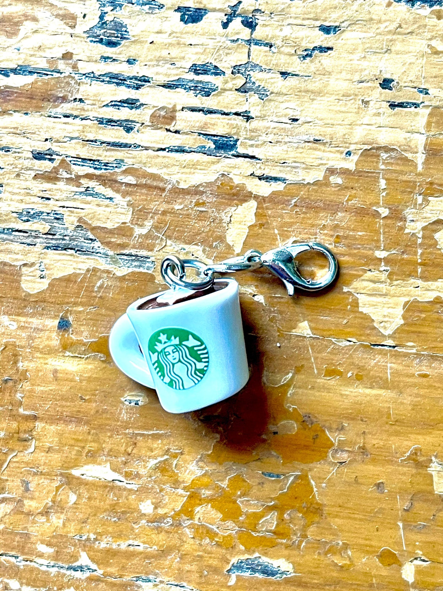 Starbucks Heart Latte Charm, Progress Keeper, Zipper Pull