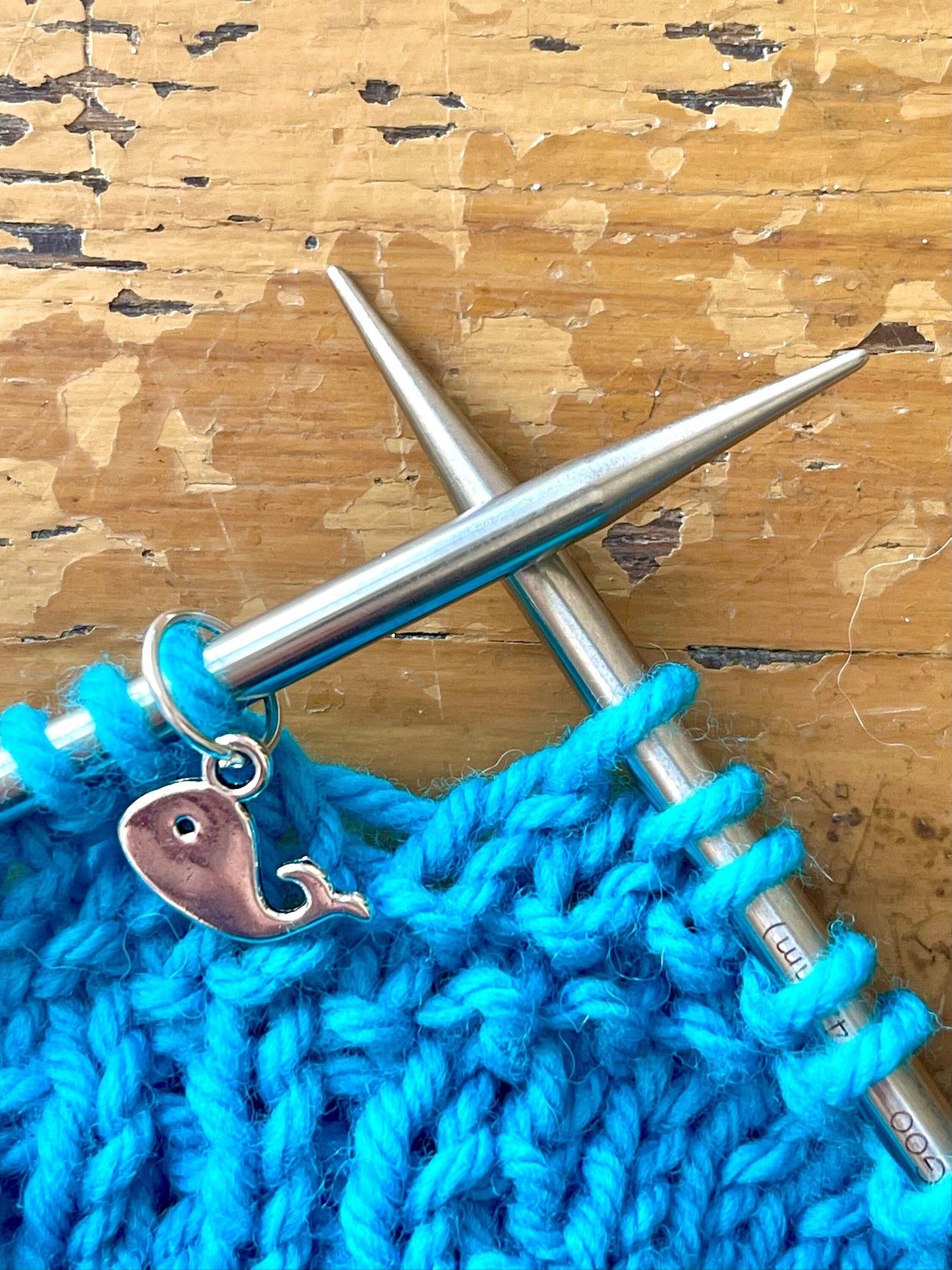 Silver Whale Stitch Markers, Snagless Knitting Accessories
